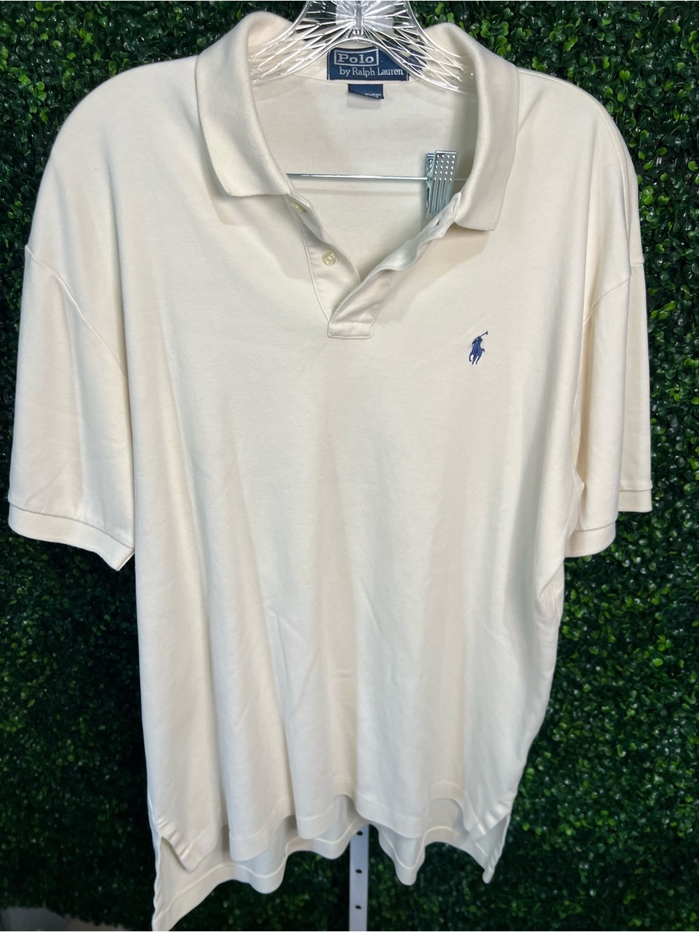 Polo by Ralph Lauren Cream Polo Shirt with Navy Pony
